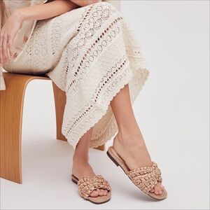 Sam Edelman Bridget Slide Sandal in Ecru Ribbon